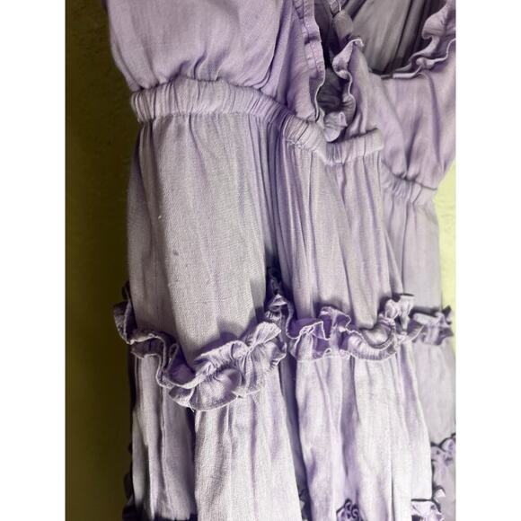 Mustard Seed Ruffle Detail Tiered Mini Dress - Picture 6 of 7